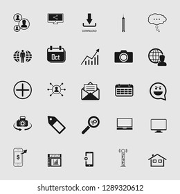 Vector illustration of social media and network icon set, EPS10.