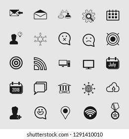 Vector illustration of social media and network icon set, EPS10.