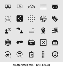 Vector illustration of social media and network icon set, EPS10.