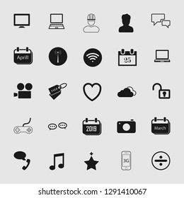 Vector illustration of social media and network icon set, EPS10.