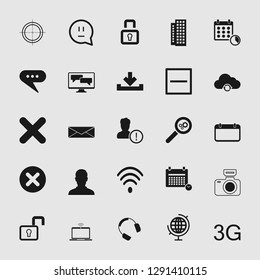 Vector illustration of social media and network icon set, EPS10.