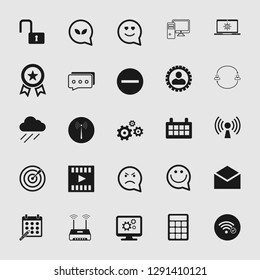 Vector illustration of social media and network icon set, EPS10.