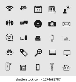 Vector illustration of social media and network icon set, EPS10.