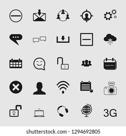 Vector illustration of social media and network icon set, EPS10.