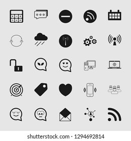 Vector illustration of social media and network icon set, EPS10.