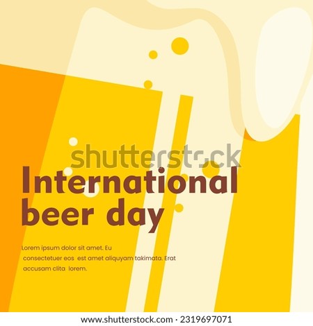 vector illustration social media post template for international beer day