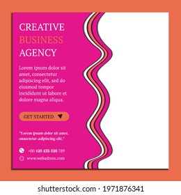 Vector illustration of Social media template.