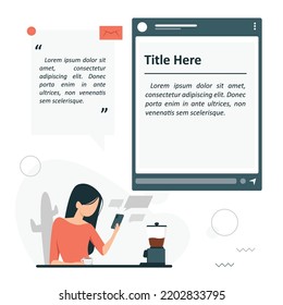 Vector illustration social media template