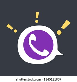 Vector illustration. Social network icon. viber 