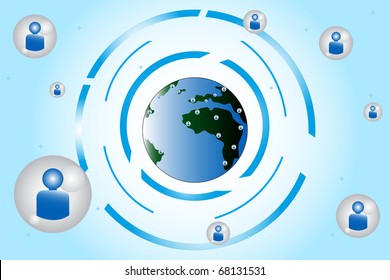 A vector illustration of social networking concept