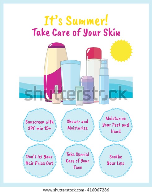 Vector Illustration Social Poster Skin Care Stock Vector Royalty