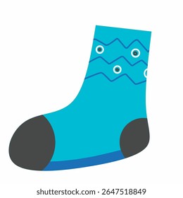 Vector illustration of socks, cute children's socks, warm clothing clipart