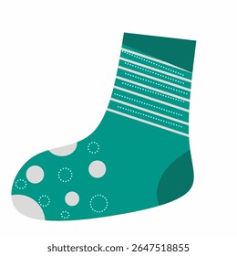Vector illustration of socks, cute children's socks, warm clothing clipart