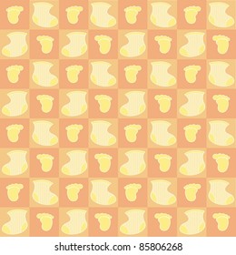 Vector illustration of socks and feet