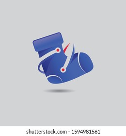Vector illustration of socks, Internet logo template design, logo for internet, network
