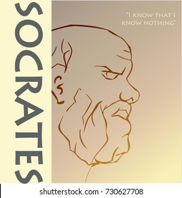 Vector illustration of Socrates - ancient Greek philosopher