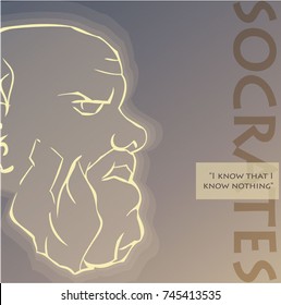 Vector illustration of Socrates - ancient Greek philosopher