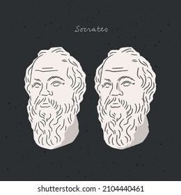 vector illustration of Socrates head