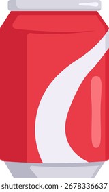 Ilustración vectorial de refresco en lata, icono de refresco de dibujos animados simple