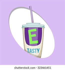 vector illustration of soda in a paper cup