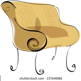 Vector illustration of a sofa