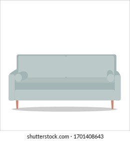 Vektorgrafik eines Sofas. Sofa-Design für das Wohnzimmer im Flachstil