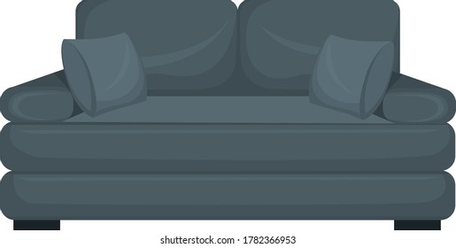 Vector illustration of sofa drawing.  Interior element