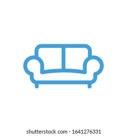 Vector illustration, sofa icon. Line design template