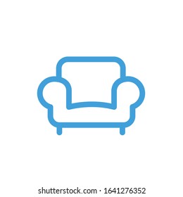 Vector illustration, sofa icon. Line design template
