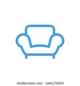 Vector illustration, sofa icon. Line design template