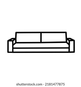 Vector illustration of sofa seating, household appliance