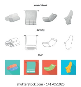 Vector illustration of soft and clean icon. Set of soft and household stock vector illustration.