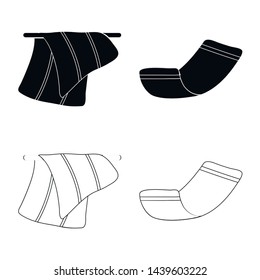 Vector illustration of soft and clean icon. Set of soft and household stock symbol for web.