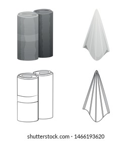 Vector illustration of soft and clean icon. Collection of soft and household stock vector illustration.