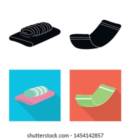 Vector illustration of soft and clean logo. Collection of soft and household stock symbol for web.