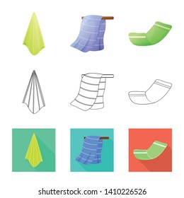 Vector illustration of soft and clean sign. Set of soft and household stock vector illustration.