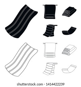 Vector illustration of soft and clean sign. Set of soft and household stock vector illustration.