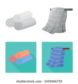 Vector illustration of soft and clean sign. Collection of soft and household stock vector illustration.