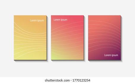 Vector illustration of soft color abstract pattern background with line gradient texture for minimal dynamic cover design.