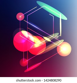 Vector illustration of soft colored abstract background