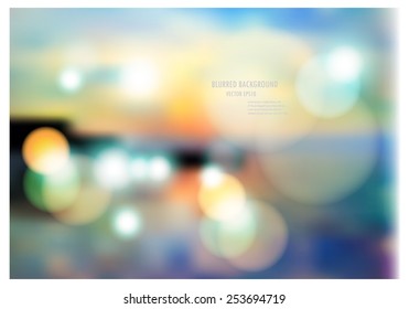 vector illustration of soft colored abstract blurred light background layout design , can be use for background concept or festival background.