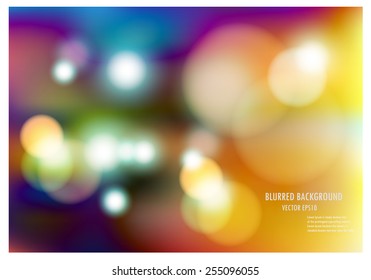 vector illustration of soft colored abstract blurred light background layout design , can be use for background concept or festival background.