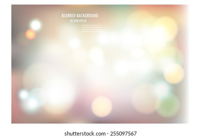vector illustration of soft colored abstract blurred light background layout design , can be use for background concept or festival background.