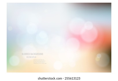 vector illustration of soft colored abstract blurred light background layout design , can be use for background concept or festival background.