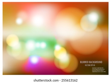 vector illustration of soft colored abstract blurred light background layout design , can be use for background concept or festival background.