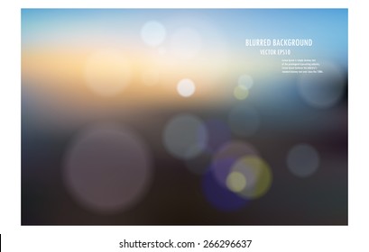 vector illustration of soft colored abstract blurred light background layout design , can be use for background concept or festival background.