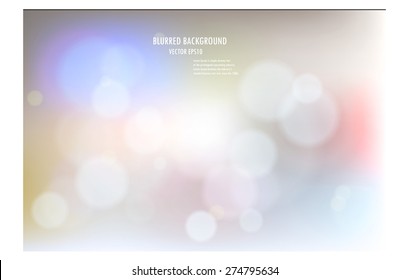 vector illustration of soft colored abstract blurred light background layout design 