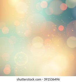 Vector illustration of soft colored abstract background. Summer bokeh light.