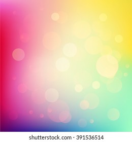 Vector illustration of soft colored abstract background. Summer bokeh light.