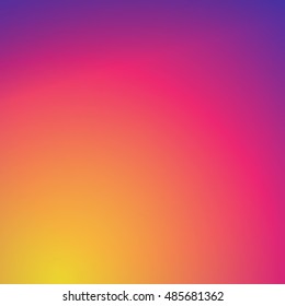 Vector illustration of soft colored abstract background. Colorful smooth gradient color Background Wallpaper. Inspired by instagram new logo 2016. Instagram new icon project design.